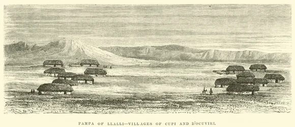 Pampa de Llalli, pueblos de Cupi y d